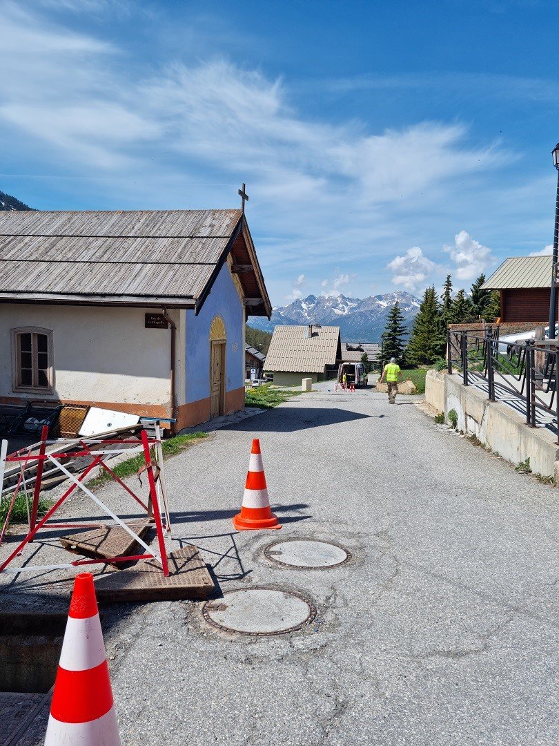 fibre optique travaux montagne